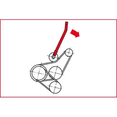 KS TOOLS Schlüssel, Keilriemenspannung 1501237