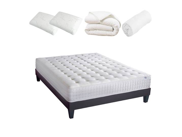 Pack prêt à dormir châtelet mousse blanc 140x200 cm