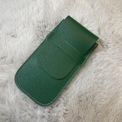 Inspired Deals Luxury Leather Watch Travel Case Portable Scratch Resistant Watch Storage Bag green