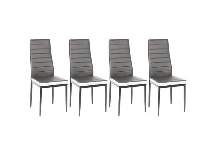 JEOBEST- Lot de 4 Chaise de salle à manger- Chaise grise pour salon - Chaise de repas- Hauteur d'assise: 45cm