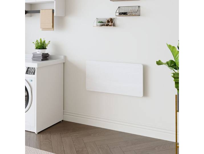 Table murale pliante rabattable 80x40 cm pour petits espaces fixation murale plateau blanc en MDF support métal VEVXYN