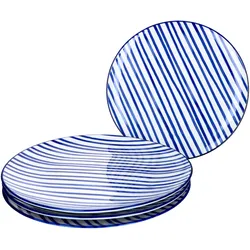 4er Set Speiseteller 27cm Streifen Seaside - Ritzenhoff 270228