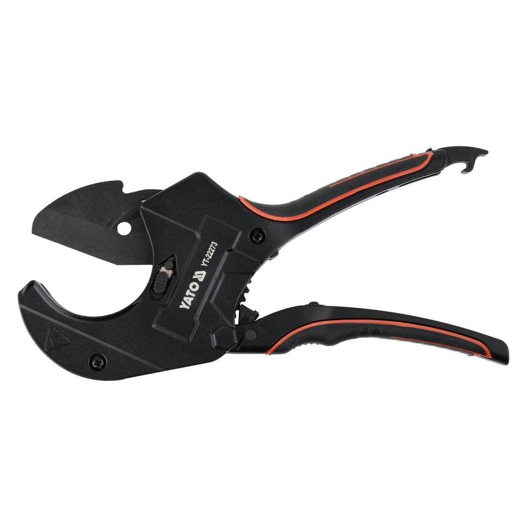 Yato Profi Rohrschneider Rohrschere Kunstoffrohrschneider Schlauch Schneidzange von PVC/PE/PU/PP/PEX/PPR/ (134.70 mm) (YT-22273)