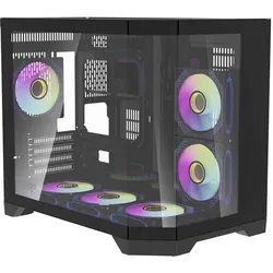 Darkflash Tech FT418 (ITX, Mini-ATX), PC Gehäuse, Schwarz