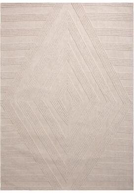 NAVATEXTURA Ivy Collection Diamond Ivory Hand-tufted Wool Rug