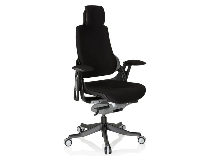 SPEKTRE BLACK Stoff - Profi Bürostuhl Schwarz