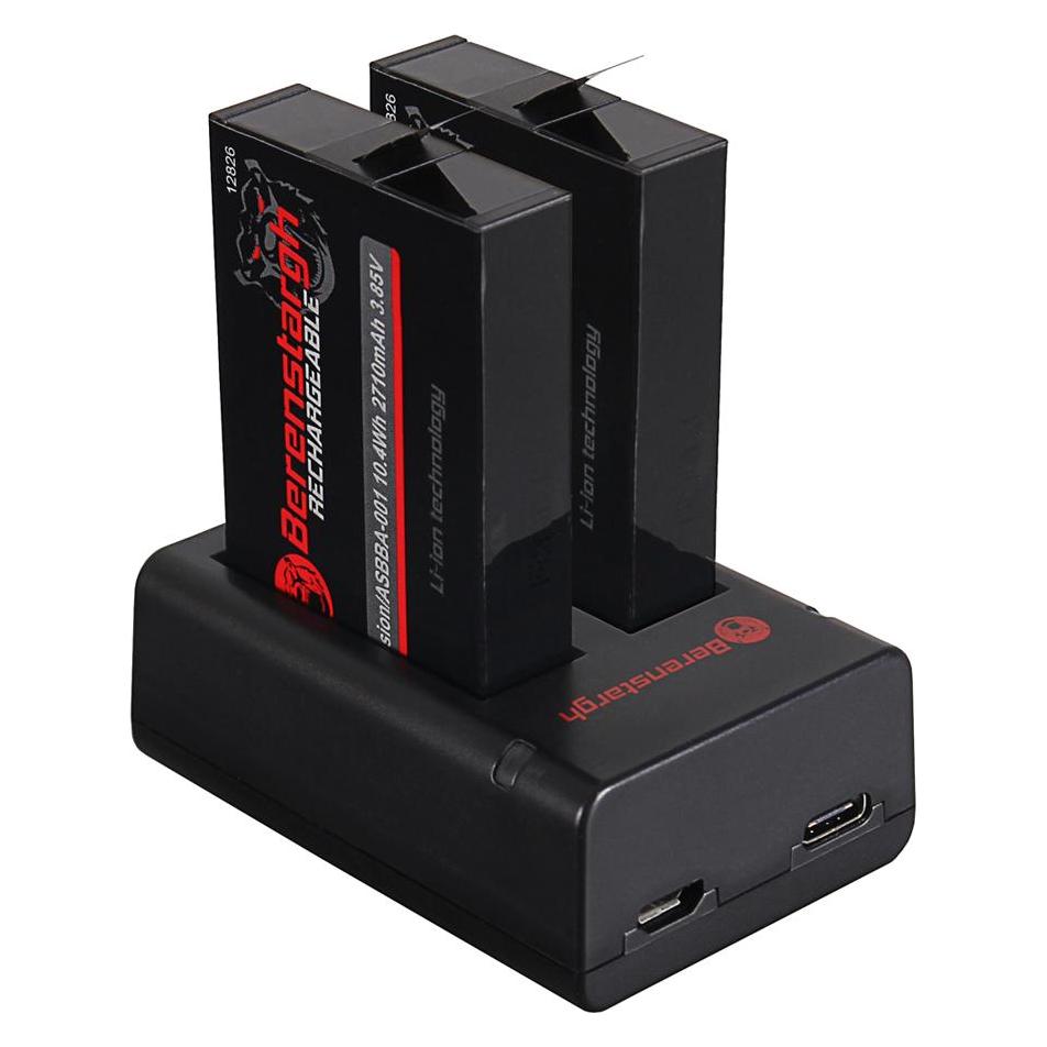 Berenstargh Dual Schnell-Ladegerät f. GoPro Fusion, ASBBA-001 inkl. Micro-USB Kabel (61064355)