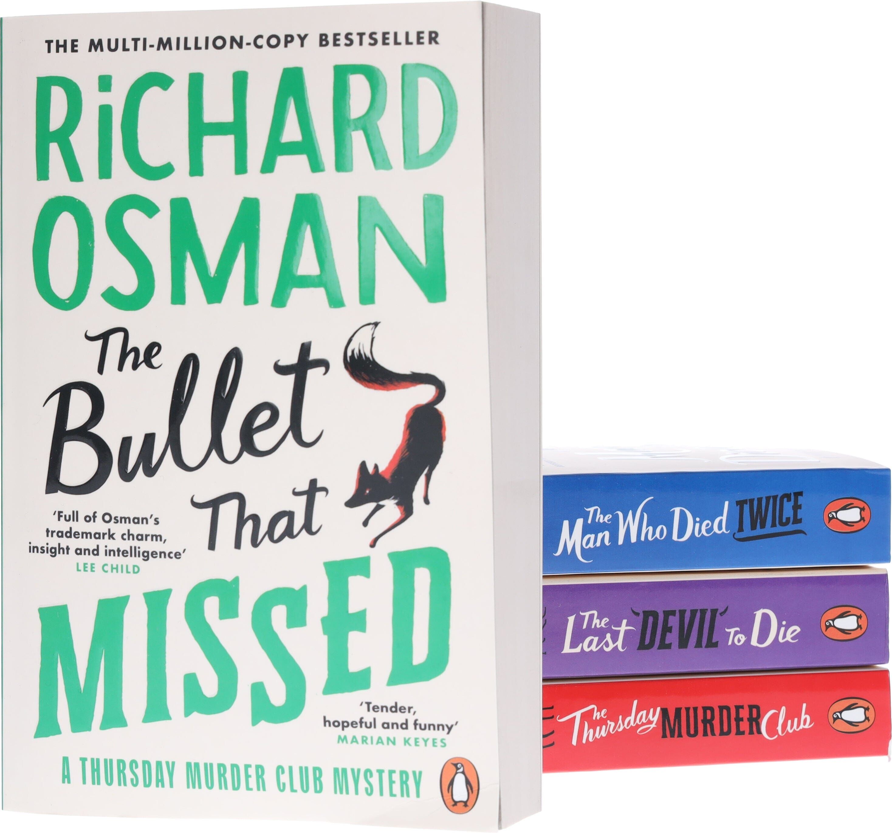 Penguin Richard Osman Collection 4 Books Set (The Thursday Murder Club, The Man Who Died Twice, The Bullet That Missed, The Last Devil To Die)