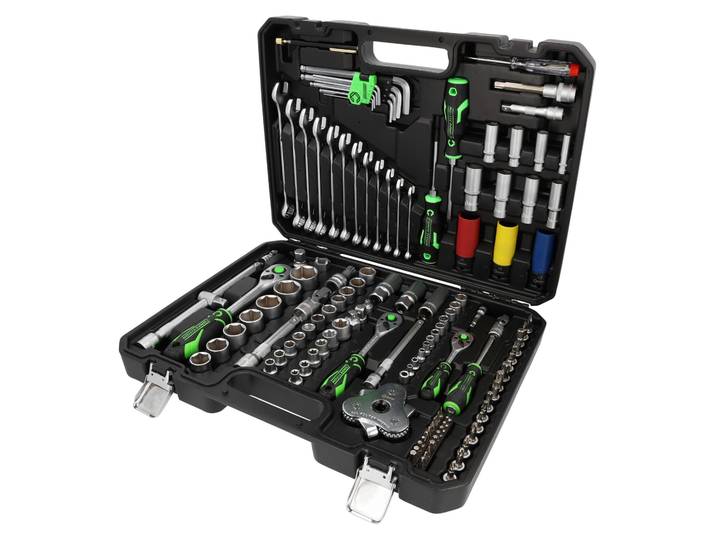 Coffret d'outillage COMPETITION 1/4\ +3/8\ +1/2\ \, 132 pcs\, spécial automobile - 512.0132 COMPETITION