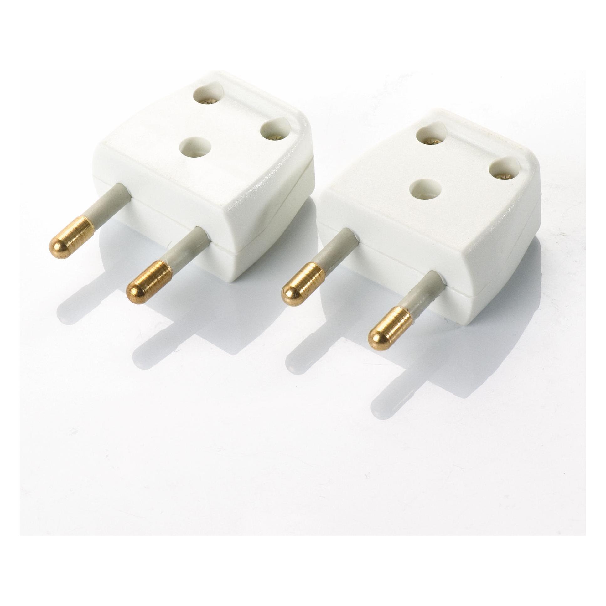 Nordic Flat plug, DK type, white (9-075-1)