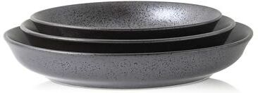 Stone Lain Valencia Serving Bowl Set Porcelain, Metallic Grey