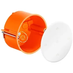 Kaiser Hohlwand-Abzweigdose 9071-01 D: 74mm orange mit Deckel