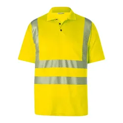 Warnschutz Poloshirt 180g/m2 "REFLECTIQ" UV-Schutz - L - warngelb