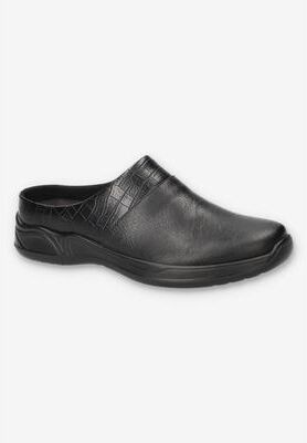 Women's Janalee Comfort Mule by Easy Street in Black Croco (Size 9 M)