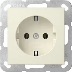 Gira Schuko-Steckdose System 55 cremeweiss glänzend 418801