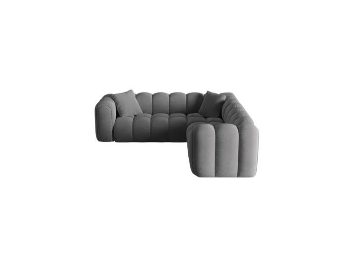 5-Sitzer Design Ecksofa „Elise“ Samt warmes Grau CXL by Christian Lacroix
