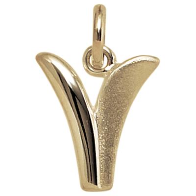 Buchstabenanhänger JOBO "Anhänger Buchstabe", gelbgold 375, Schmuckanhänger, Damen, V, Gelbgold 375, 375 Gold