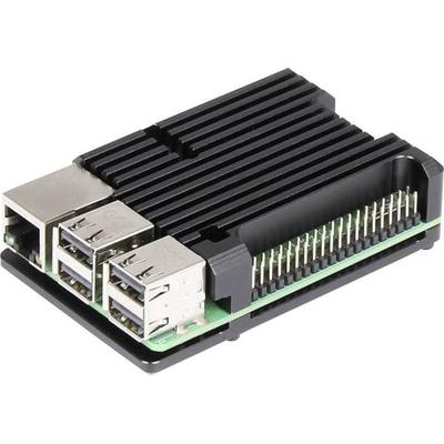 Joy-it ARMOR Case BLOCK SBC-Gehäuse Passend für (Entwicklungskits): Raspberry Pi® inkl. passiven Kühler Schwarz