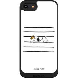 Nivocase Handyhülle für Apple iPhone 7 Hülle NIVOpure Case Schwarz Hund Peanuts Snoopy (Apple iPhone 7), Smartphone Hülle, Schwarz