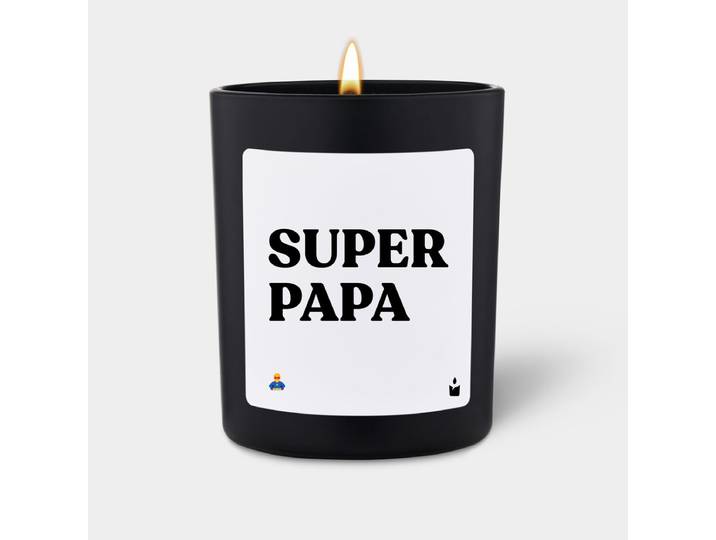 Duftkerze Schwarz Woody Super Papa