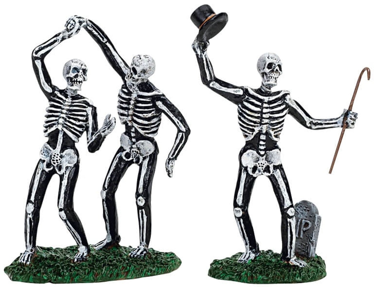 LEMAX Dancing Skeletons Kerstfiguur Set van 2 voor op Tafel