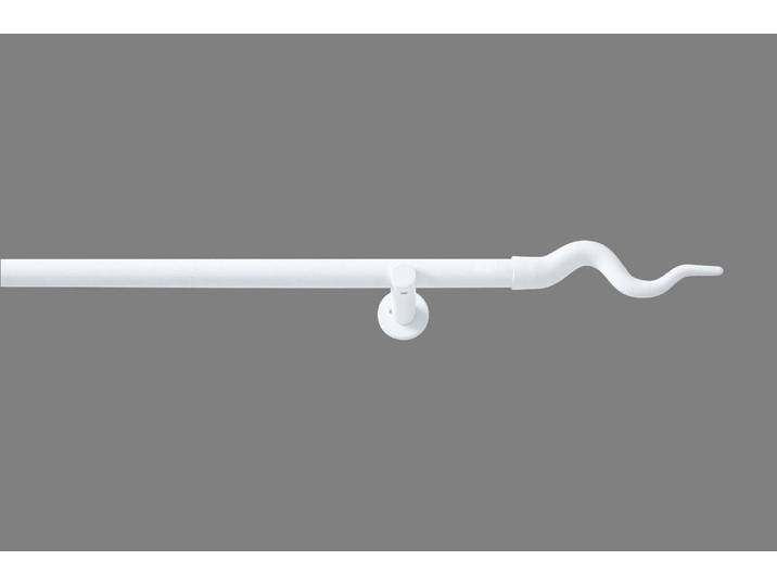 Vorhangstange GOOD LIFE Sepa Gr. 5, weiß, L:200cm Ø:20mm, Metall, Gardinenstangen, Vorhangstange