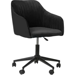 BÜRODREHSTUHL Polyester Schwarz Venice