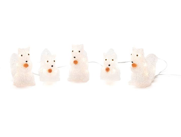 KONSTSMIDE LED-Lichterkette Eichhörnchen, Weihnachtsdeko aussen , Energieeffizienz: F, weiß, Gesamtlänge 9m, Lichterketten, mit 40 warmweissen Dioden, LED-Lichterkette