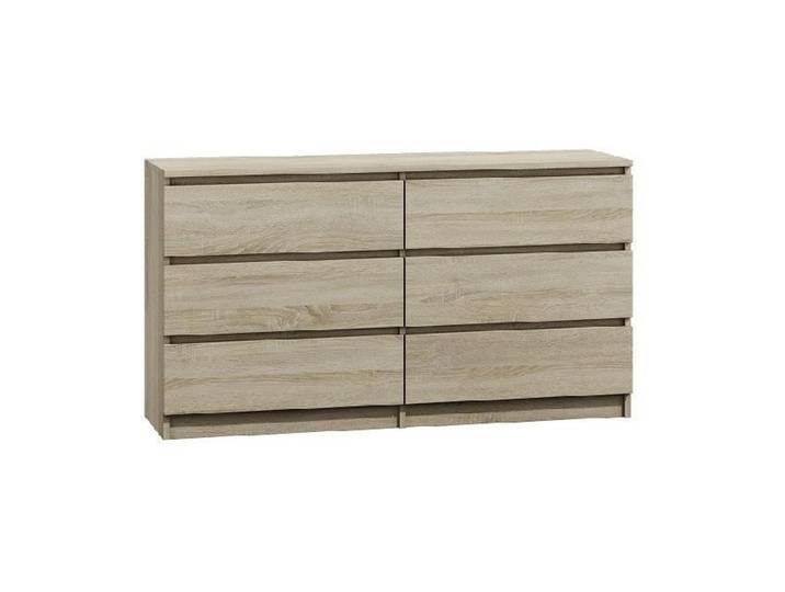 Commode - Producteur polonais - MALWA M6 140 - 6 tiroirs - Chêne Sonoma - Contemporain