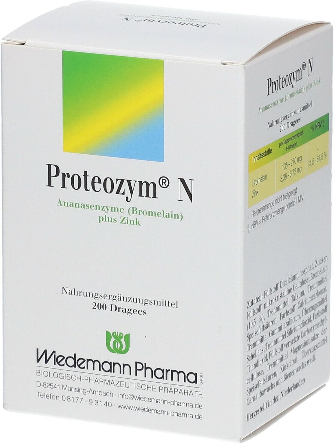 Wiedemann Pharma Proteozym N Dragees 200 St