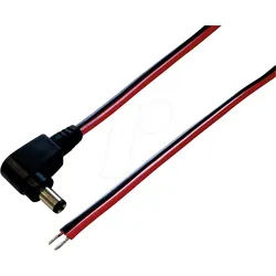 BKL 075106 - DC-Kabel Stecker 2,1/5,5mm rt/sw 1,0m