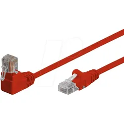 SHVP 08-64014 - Patchkabel, gewinkelt-gerade, rot, 0,5 m