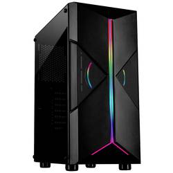 Inter-Tech IT-3306 Cavy Midi - RGB Midi-Tower Gaming-Gehäuse Schwarz Seitenfenster, Staubfilter, Integrierte Beleuchtung 88881341