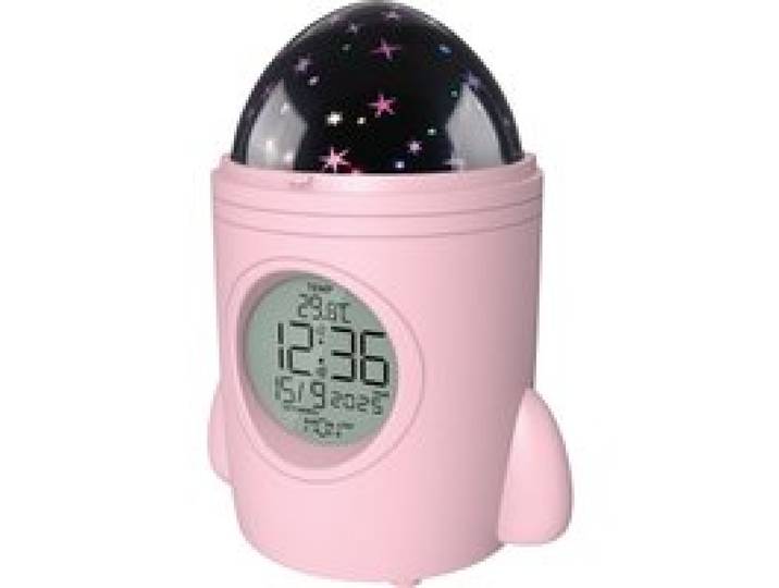 TRONIC® Réveil avec projecteur ciel étoilé (rose)