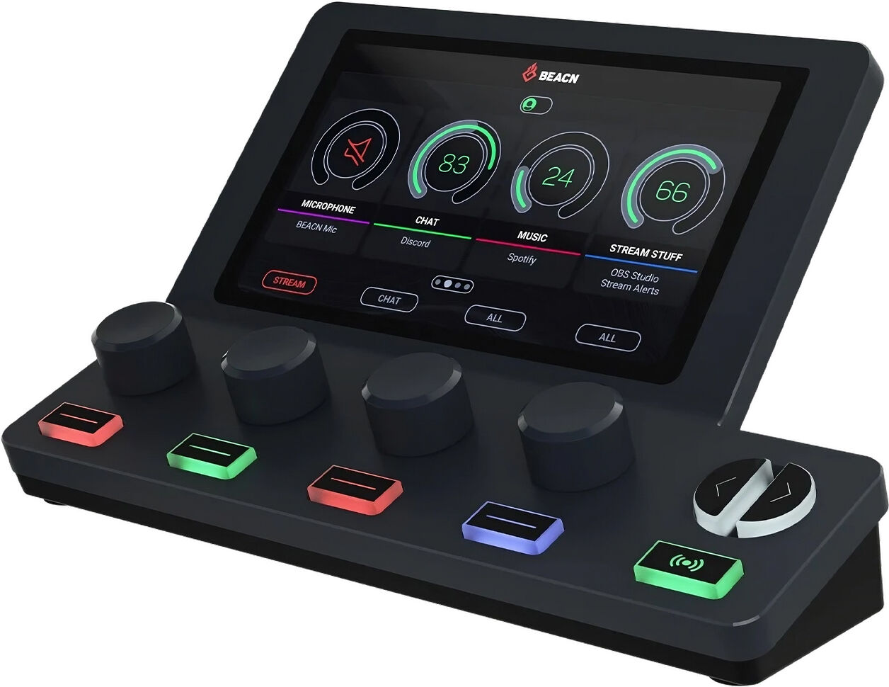 Beacn Audio Mixer Create Till Streaming & Podcast - Svart