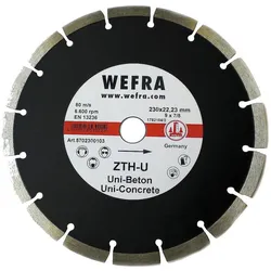 Diamanttrennscheibe WEFRA Universal ZTH-U 230 x 22mm