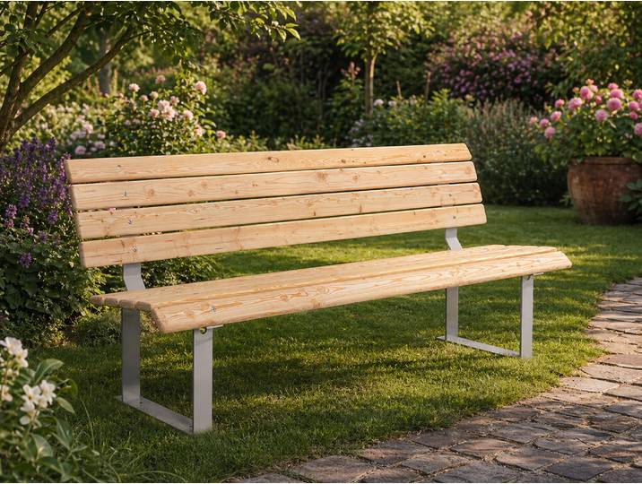 GALEA Gartenbank, Material Massivholz, Lärche natur, 200 cm