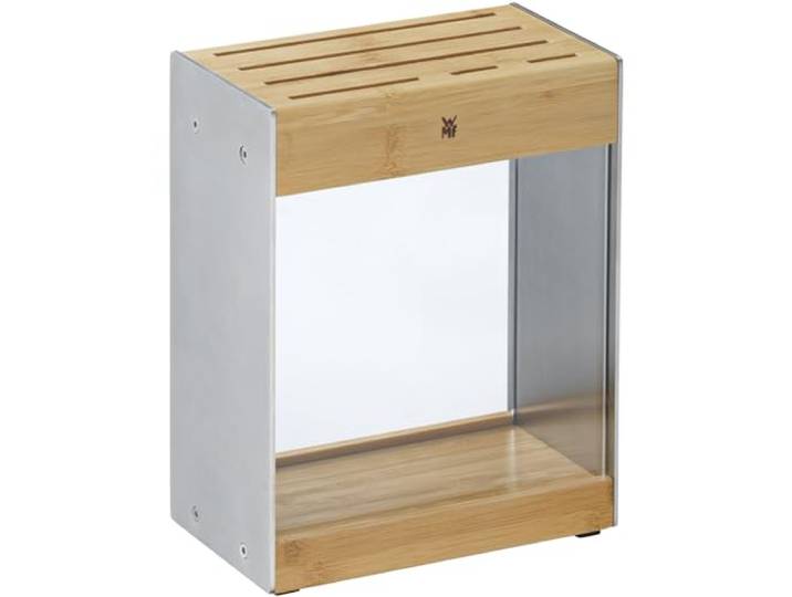 WMF Messerblock Transparent unbestückt leer ohne Messer Flextec, Bambus, hell, kompaktes Design, platzsparend