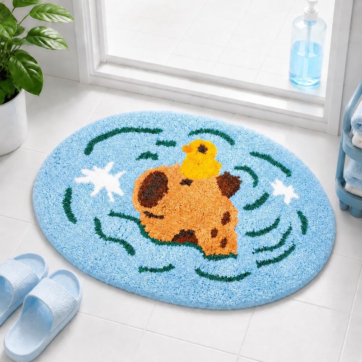 Omgoods Antislip Badmat met Capybara Ontwerp