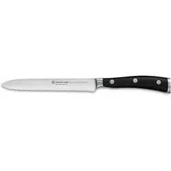 Wüsthof Classic Ikon Aufschnittmesser, Küchenmesser, Schwarz, Silber