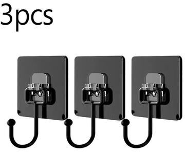 Uplifted Finds Universal Transparent Self Adhesive Utility Wall Hook Fleet 3 Pcs