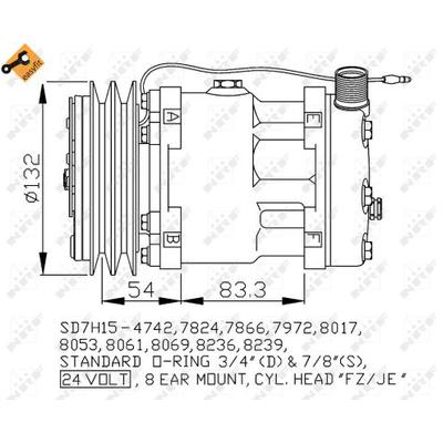 NRF Kompressor, Klimaanlage EASY FIT 32769 für Volvo