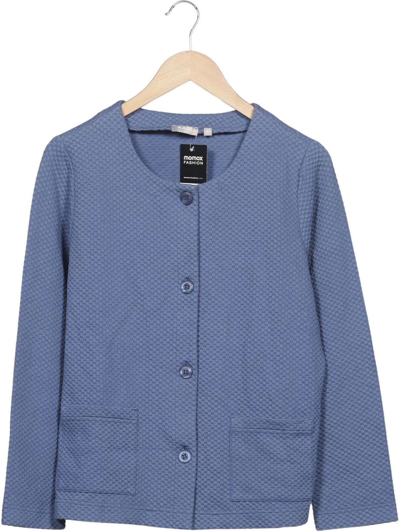 Rabe Damen Strickjacke, Blau, Gr. EU 42, Baumwolle / Elasthan / Synthetik - Second Hand
