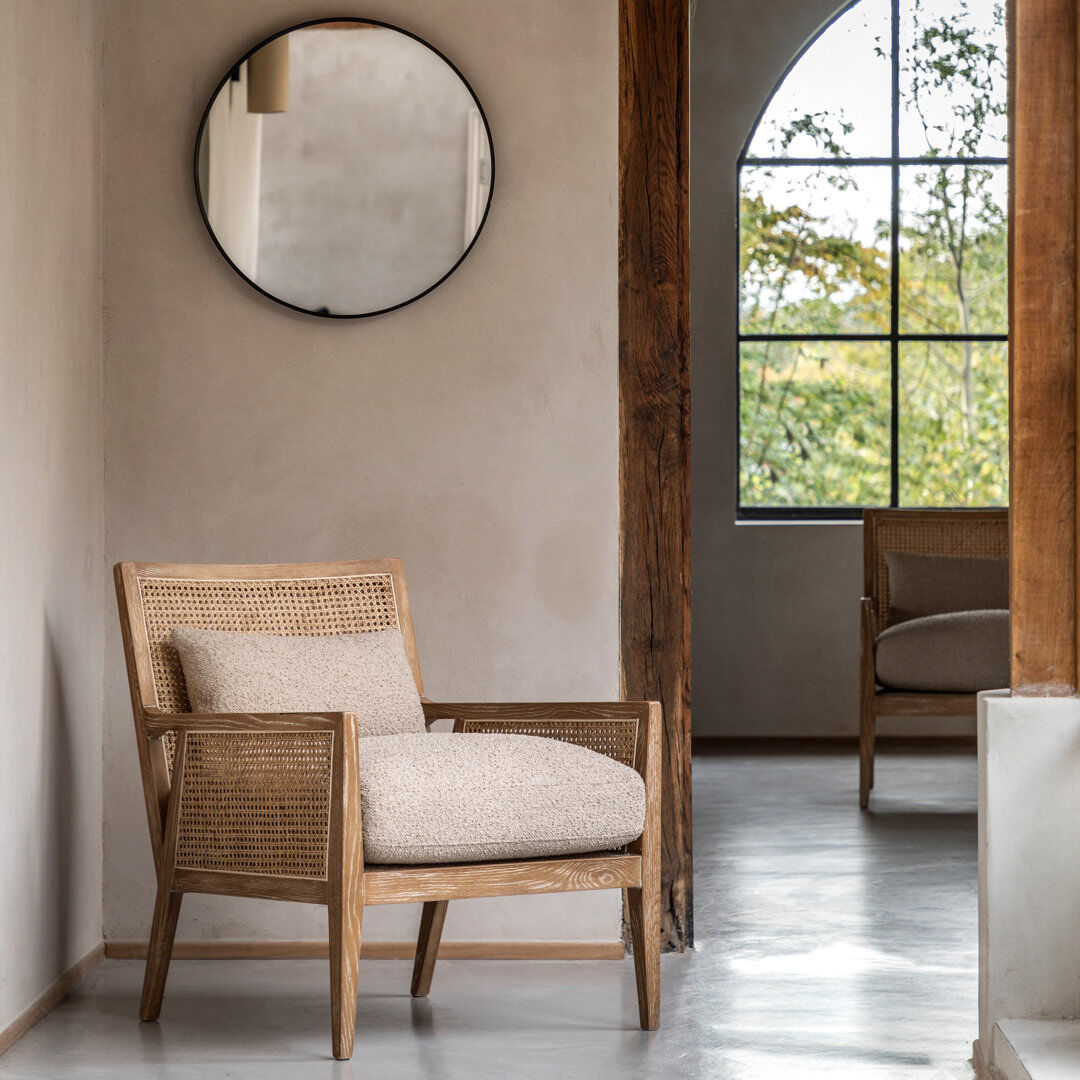 Bay Isle Home Nagoya Boho Rattan Armchair Natural 84.5cm H X 70cm W X 33.2cm D