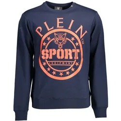Plein Sport, Herren, Sportshirt, Blue Cotton Men's Sweatshirt (M), Blau
