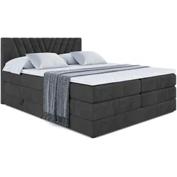 BOXSPRINGBETT ERNINA KING - 160x200 - H3/H4 - Schwarz