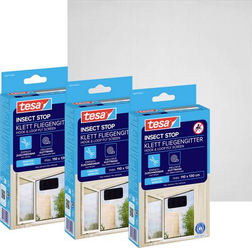 Tesa STANDARD 55671-00500-03 Fliegengitter (B x H) 1100mm x 1300mm Anthrazit 3St.