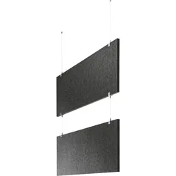 baffel multiple-Set - Deckenträger - 2-fach Farbe: anthrazit, Größe: 200x50x2,5cm