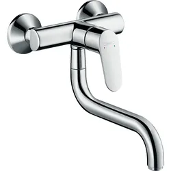 Wand-Spültischmischer Hansgrohe Focus M41 mit Schwenkauslauf Ausladung 261 mm chrom