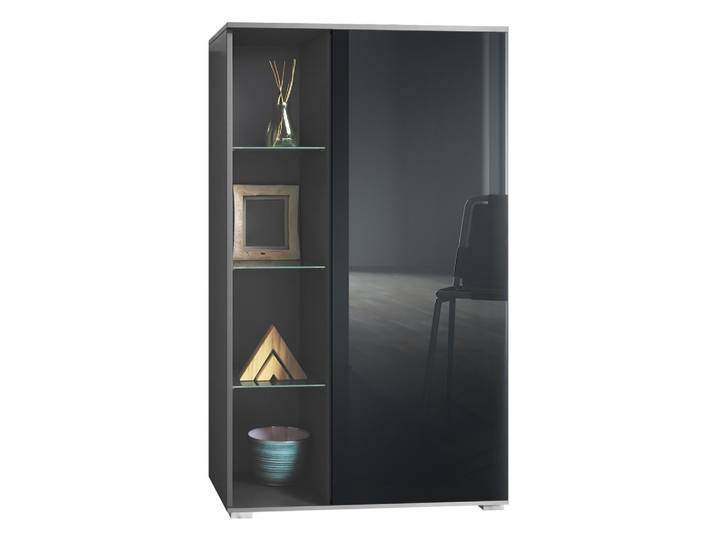 VITRINE Davos Schwarz Hochglanz